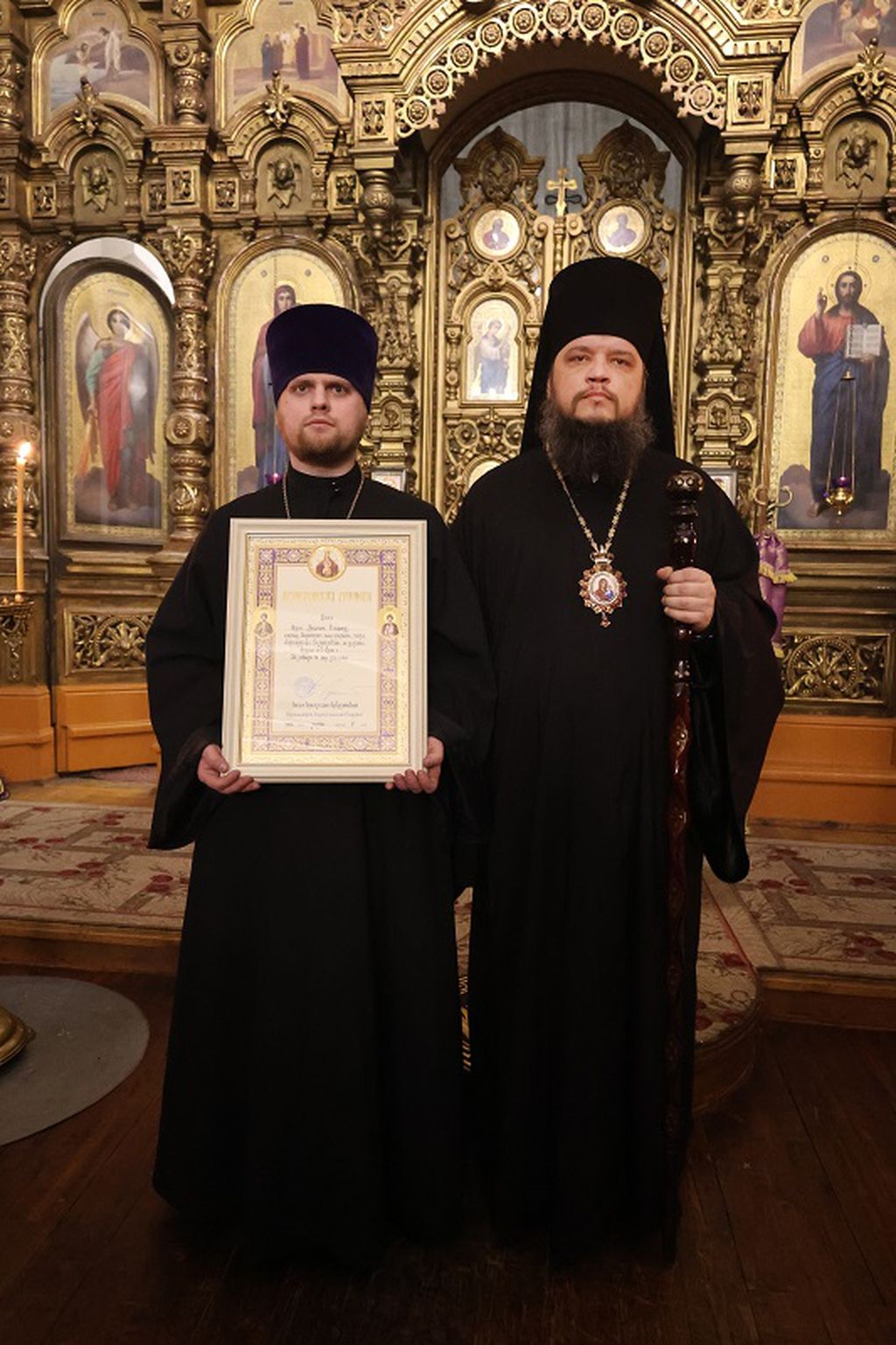 Клирику Знаменского кафедрального собора была вручена Архиерейская грамота