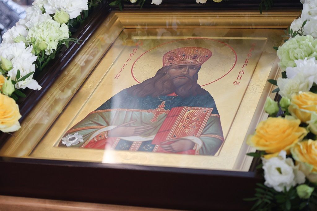 Литургия Преждеосвященных Даров в Знаменском кафедральном соборе